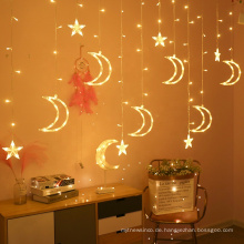 Moon Star Lamp String Weihnachtsbeleuchtung Dekoration Weihnachtsbeleuchtung Vorhanglampe Hochzeit Lichterkette